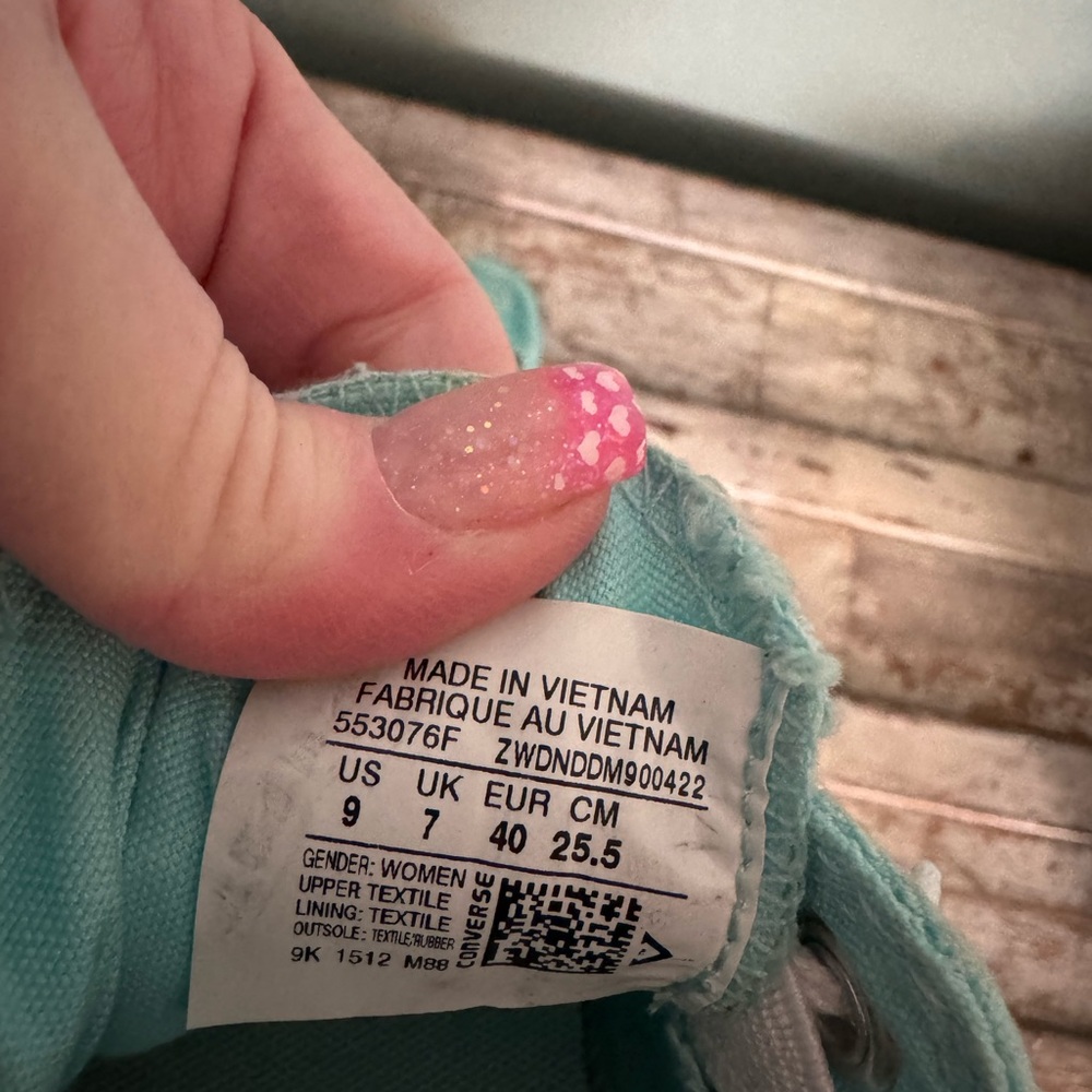 Converse Women's Aqua Sneakers - Picture 6 of 8